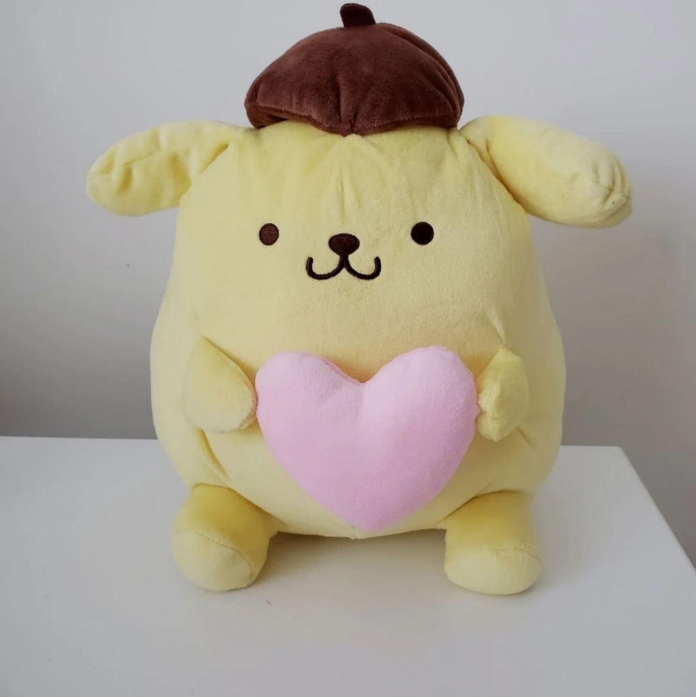 NWT Sanrio Pompompurin Dog Heart Plush - Picture 2 of 5